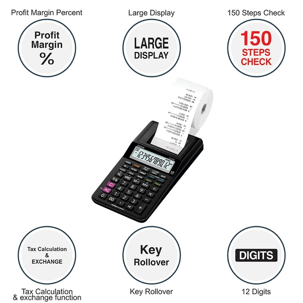 Casio HR-8RC-BK Printing Calculator