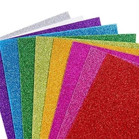 Glitter Foam Sticker Sheet A4 (10pc Pack) - Mix Color