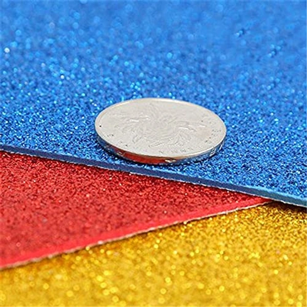 Glitter Foam Sticker Sheet A4 (10pc Pack) - Mix Color