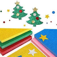 Glitter Foam Sticker Sheet A4 (10pc Pack) - Mix Color