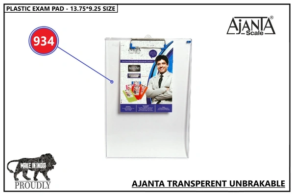 Ajanta Tranparent Unbreakable Writing Pad No-934