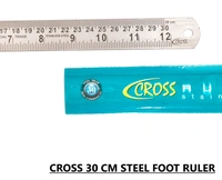 Steel Scale Cross 30cm 1 Feet Best Quality 