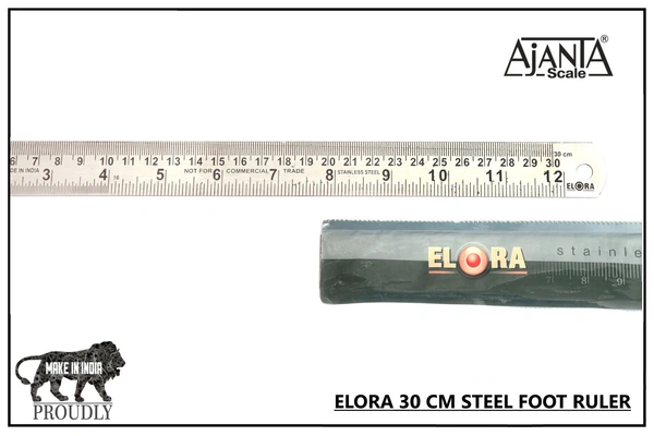 Steel Scale Elora 30cm 1 Feet Good Quality