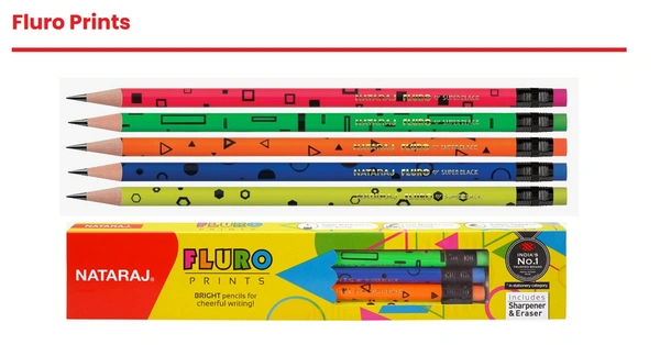 Nataraj Fluro RT Pencil 6 MRP (10pc)