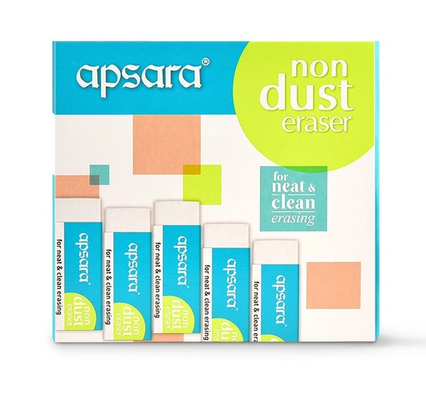 Apsara Non Dust Jumbo Eraser 5 MRP (20pc)