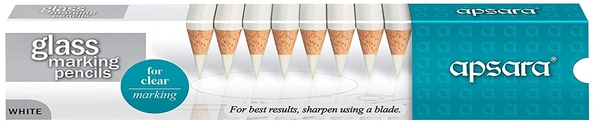 Apsara Glass Marking Pencil (10pc) - White