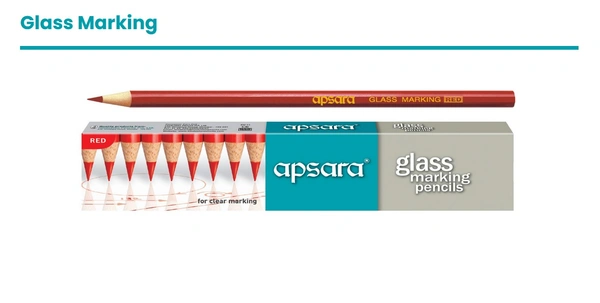 Apsara Glass Marking Pencil (10pc) - Red
