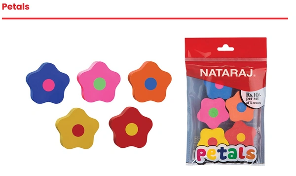 Nataraj Petals Eraser (5pc) Set