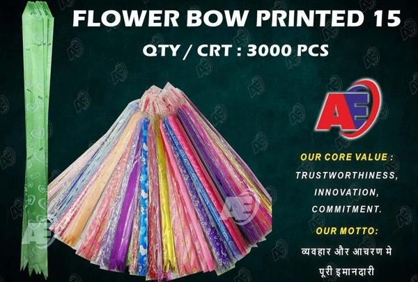 Flower Bow Ribbon 15mm (10 Ribbons In Pack)