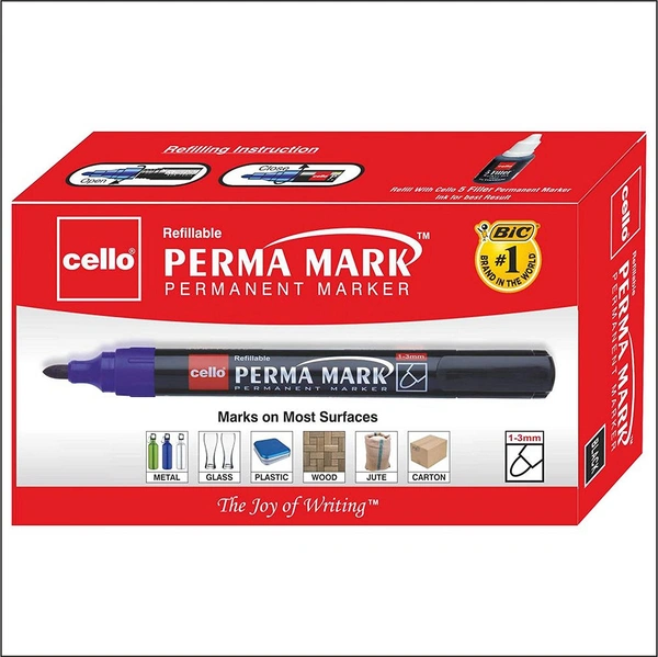 Cello Permanent Marker (10pc) - Black