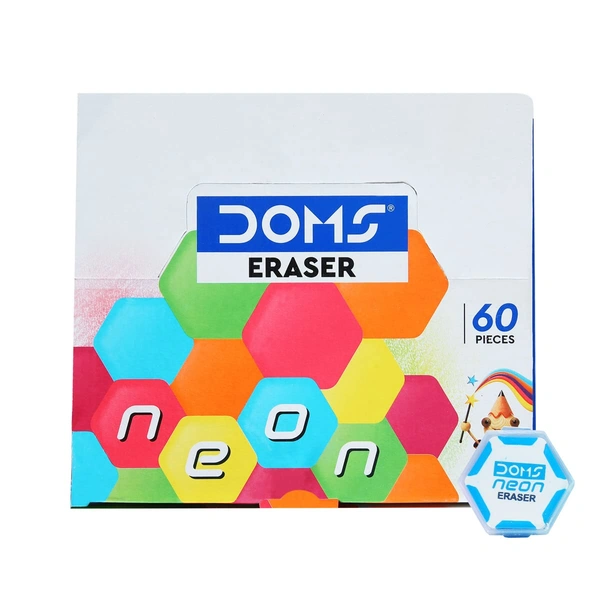 Doms Neon Hexa Eraser 5 MRP