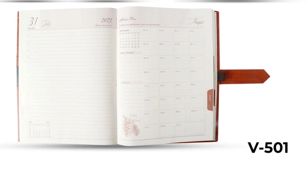 V-501 Diary 2023 B5 Nescafe 1 Dt. Magnet Folder Thermo