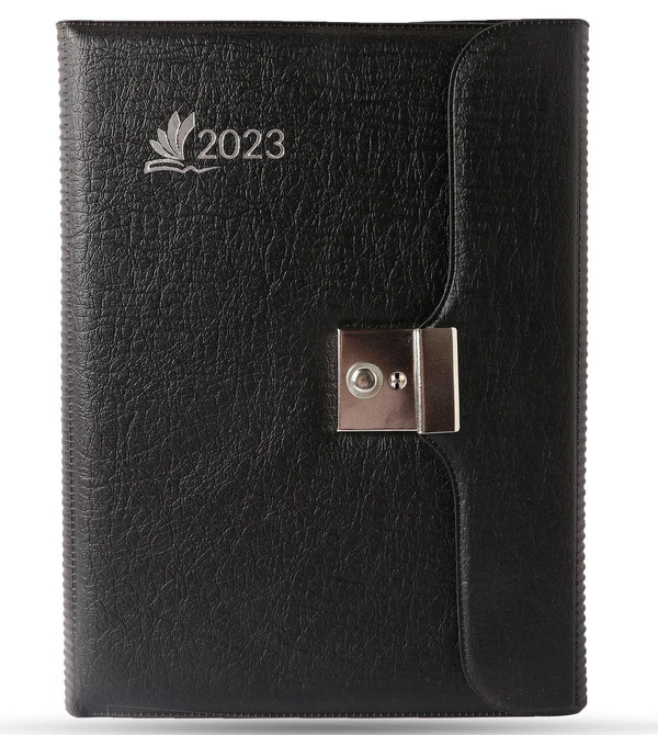 V-516 Diary 2023 B5 Nescafe Key Lock Folder Black