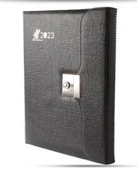 V-516 Diary 2023 B5 Nescafe Key Lock Folder Black
