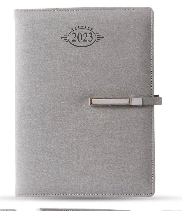 V-522 Diary 2023 B5 Nescafe Fabric W/Prem Lock & Box