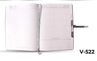 V-522 Diary 2023 B5 Nescafe Fabric W/Prem Lock & Box