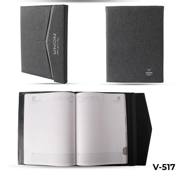 V-517 Diary 2023 B5 Nescafe Fabric Gf Magnetic Folder