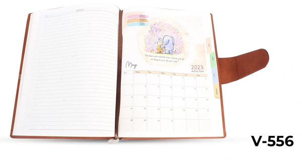 V-556 Diary 2023 B5 Breathe Magnet Flap W/Box