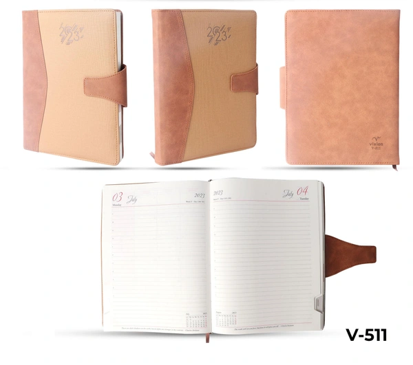 V-511 Diary 2023 B5 Fabric Thermo Magnet Flap W/Box