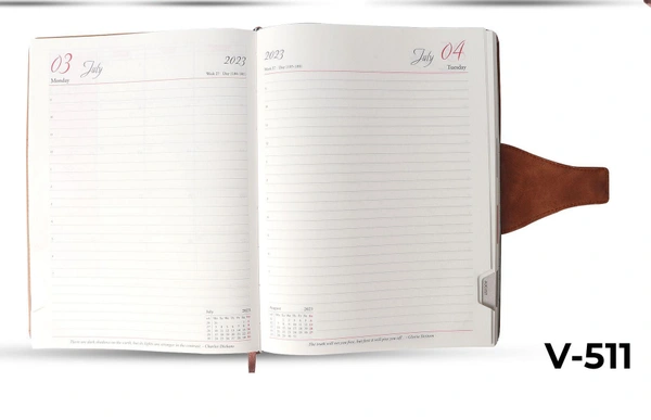 V-511 Diary 2023 B5 Fabric Thermo Magnet Flap W/Box