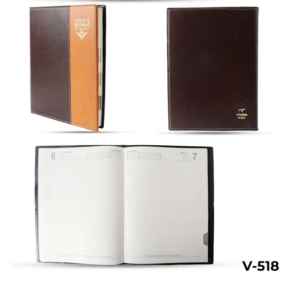 V-518 Diary 2023 B5 Nescafe Stiching Single Fold