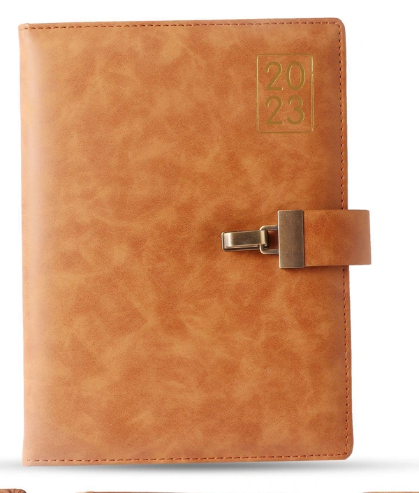 V-523 Diary 2023 B5 Nescafe PU W/Prem Lock & Box