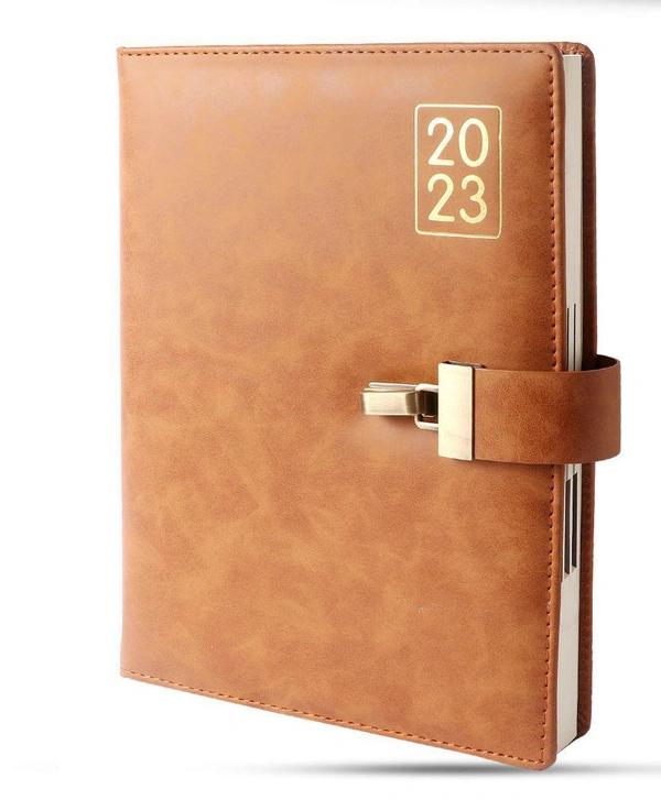 V-523 Diary 2023 B5 Nescafe PU W/Prem Lock & Box