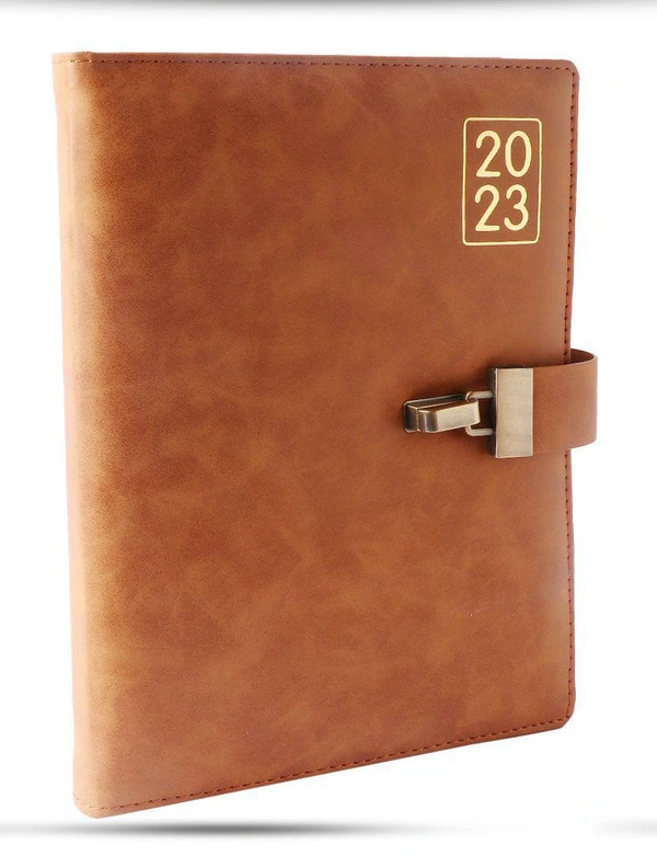 V-523 Diary 2023 B5 Nescafe PU W/Prem Lock & Box