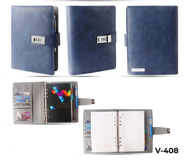 V-408 Diary 2023 B5 Big Organizor W/Num Lock, Pen & Box