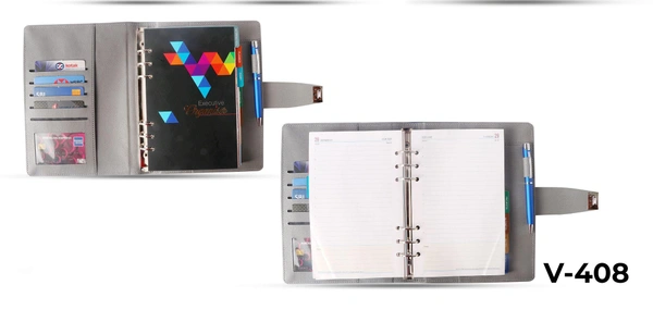 V-408 Diary 2023 B5 Big Organizor W/Num Lock, Pen & Box