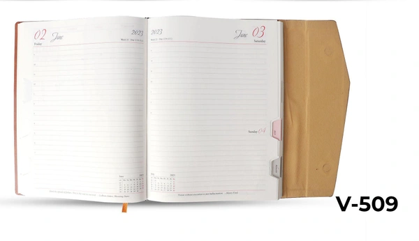 V-509 Diary 2023 B5 Double Magnet Flap W/Box
