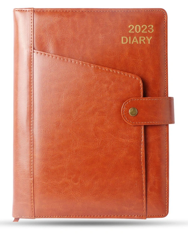 V-506 Diary 2023 B5 Nescafe 1 Dt. Pu W/Button Pocket