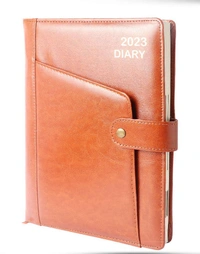 V-506 Diary 2023 B5 Nescafe 1 Dt. Pu W/Button Pocket