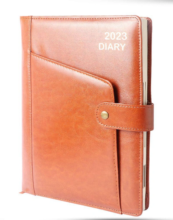V-506 Diary 2023 B5 Nescafe 1 Dt. Pu W/Button Pocket
