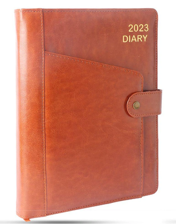 V-506 Diary 2023 B5 Nescafe 1 Dt. Pu W/Button Pocket