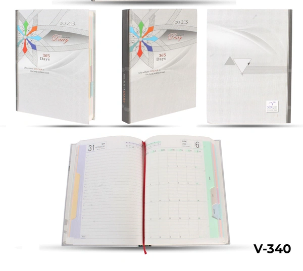 V-340 Diary 2023 A5 Multicolor Sun Sep Premium
