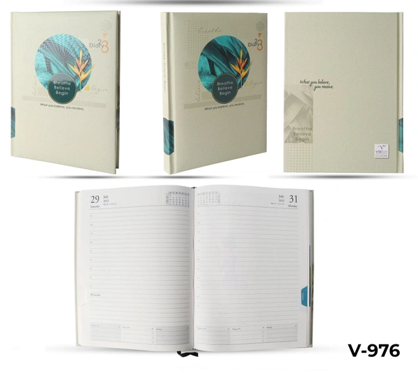 V-976 Diary 2023 B5 Breathe Believe Begin Diary