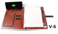V-5 Diary Folder with 8000 mAh Power Bank and Phone Stand W/Exclusive Box