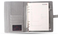 V-10 Diary Folder with 8000 mAh Power Bank and Phone Stand & Wireless Charger