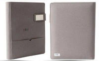 V-9 Diary Folder with 8000 mAh Power Bank 16 GB USB & Wireless Charger
