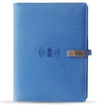 V-11 Diary Folder with 8000 mAh Power Bank 16 GB USB & Wireless Charger
