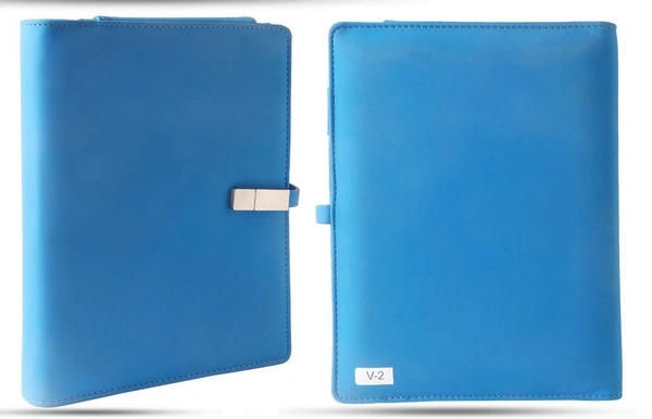 V-2 Diary Folder with 8000 mAh Power Bank and Phone Stand & 16 GB USB