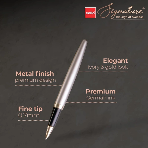Cello Signature Creme Ivory Roller Pen MRP-225