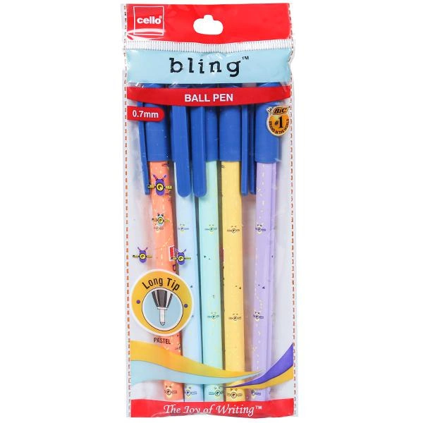 Cello Bling Pastel Pen MRP-6 (5pc) - Blue