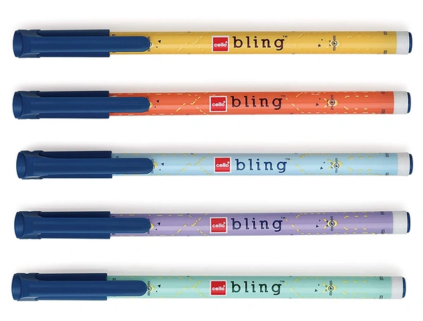 Cello Bling Pastel Pen MRP-6 (5pc) - Blue