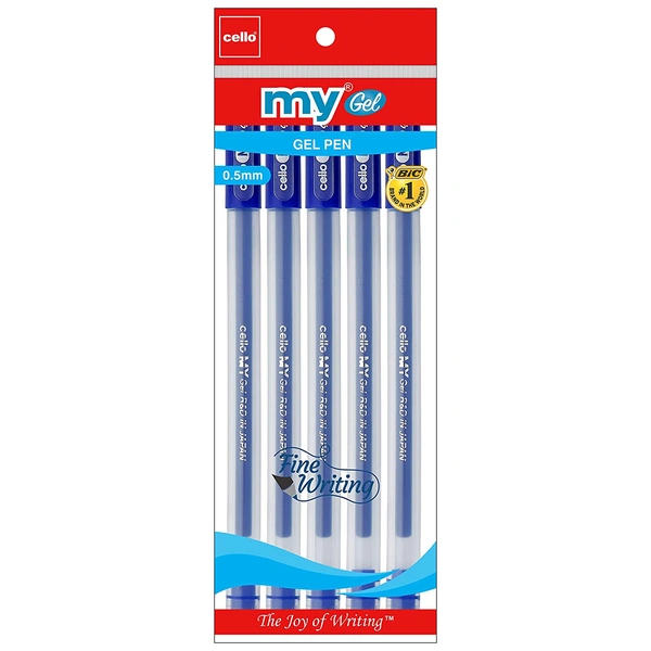 Cello My Gel Pen 0.5mm MRP-7 (5pc) - Blue