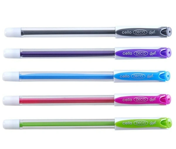 Cello Deco Gel Pen (Pack of 10) - Blue