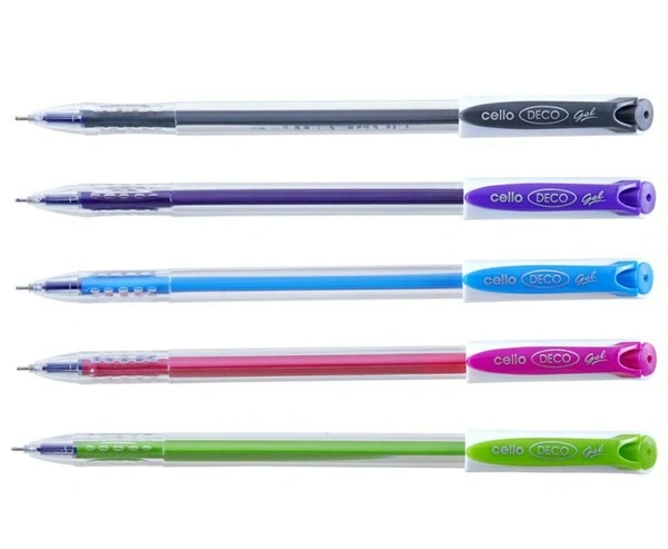 Cello Deco Gel Pen (Pack of 10) - Blue