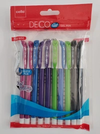 Cello Deco Gel Pen (Pack of 10) - Blue