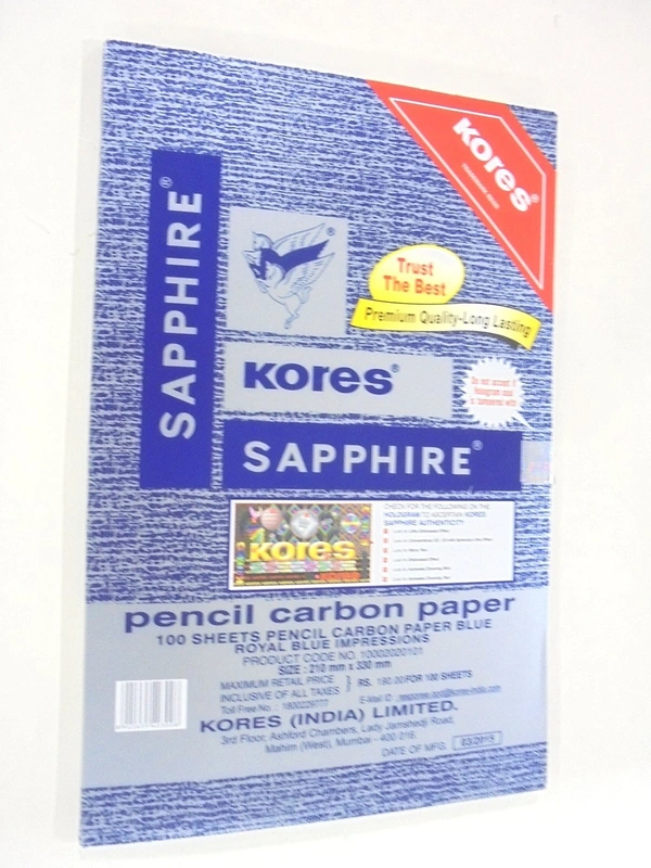 Kores Carbon Paper Sapphire (100 Sheets) - Blue